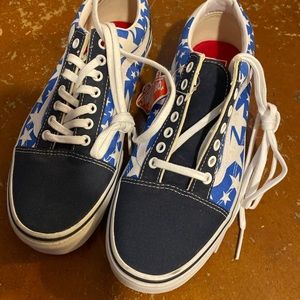 Unisex Vans blue/white star—size 8 (Women’s)